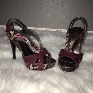 GUESS snakeskin heels